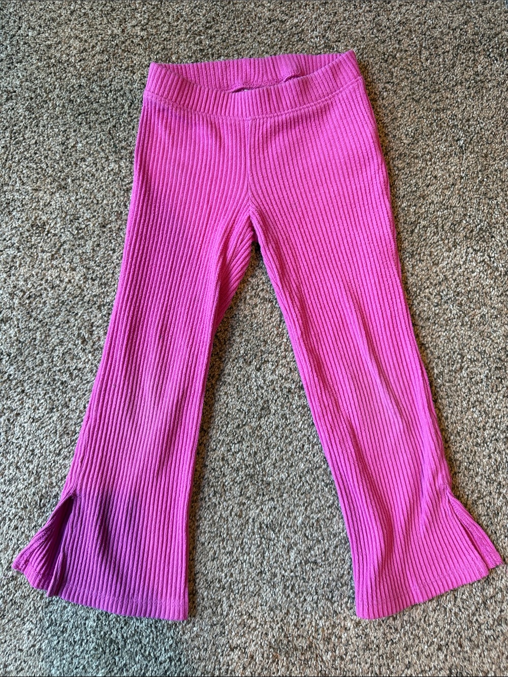 Cat & Jack | Bright Pink Ribbed Flared Leggings